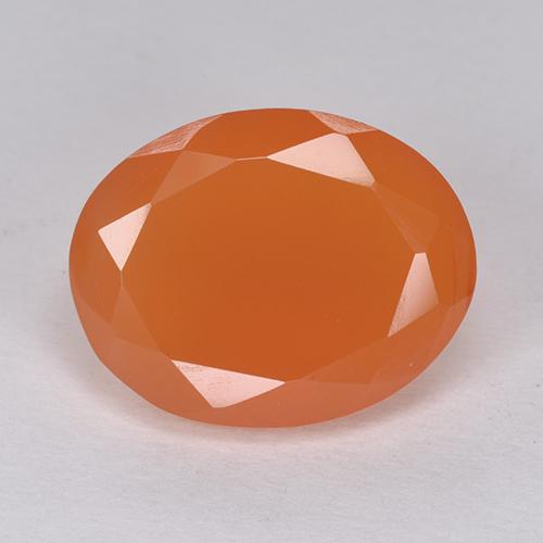 Orange vif Cornaline gemme - 6.4ct Ovale facette (ID: 513403)