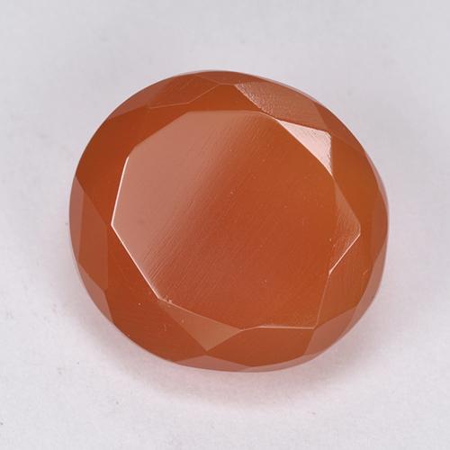 7.55 ct Red Carnelian Stone, Natural Carnelian in Oval Facet Shape for Sale