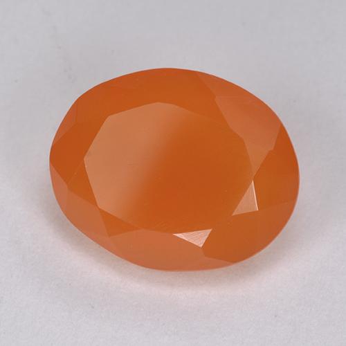 Intense Orange Carnelian Gem - 3.9ct Oval Facet (ID: 513411)