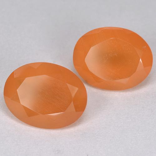 Intense Orange Карнеол Камень - 1.8ct Фасетный Овал (ID: 513416)