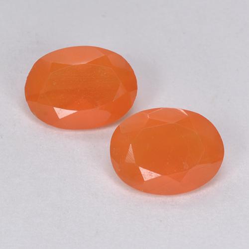 Fire Orange Carnelian Gem - 0.9ct Oval Facet (ID: 513421)