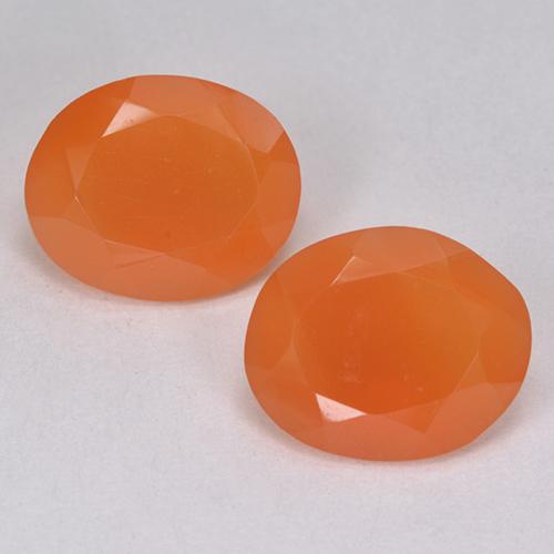 Intense Orange Carnelian Gem - 3ct Oval Facet (ID: 513425)