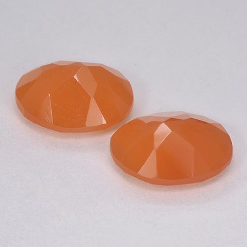 Carnelian Gemstones in 11 x 9 mm (calibrated) Size for Sale, Carnelian Stones in Intense Orange Color