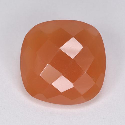 Medium Orange Carnelian Gem - 6.1ct Cushion Checkerboard (double sided) (ID: 513438)