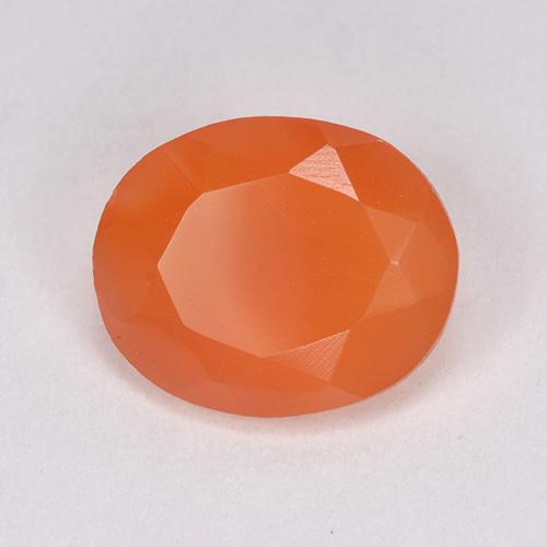 Medium Orange Карнеол Камень - 2ct Фасетный Овал (ID: 514686)
