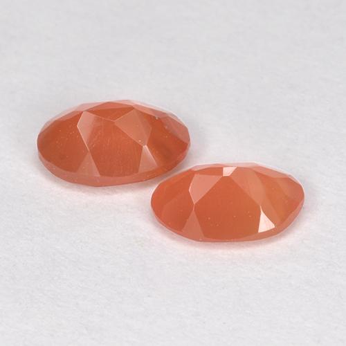 Carnelian Gemstones in 6 x 4 mm (calibrated) Size for Sale, Carnelian Stones in Reddish Orange Color