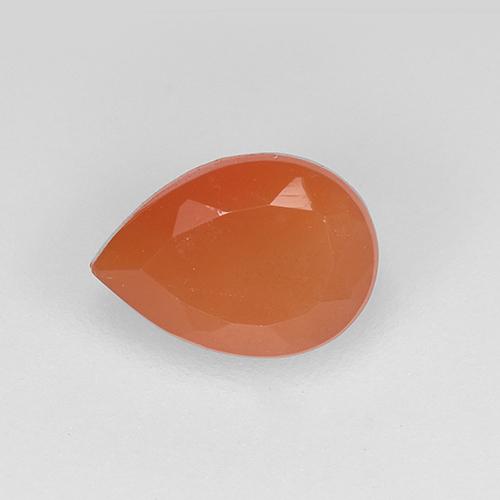 Fire Orange Karneol Edelstein - 0.5ct Birnen Schliff (ID: 514773)