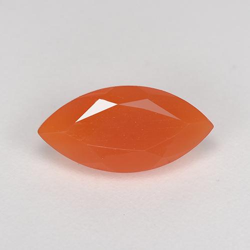 1.05 ct Orange Carnelian Stone, Natural Carnelian in Marquise Facet Shape for Sale
