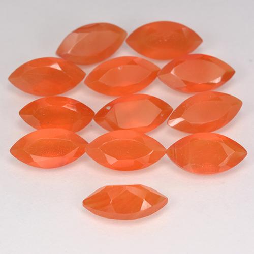 Carnelian Gemstone in 8.1 x 4.1 mm Size for Sale, Carnelian Stone in Reddish Orange Color