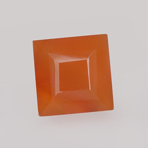 Fire Orange Karneol Edelstein - 1.6ct Carréschliff / Quadrat (ID: 518206)