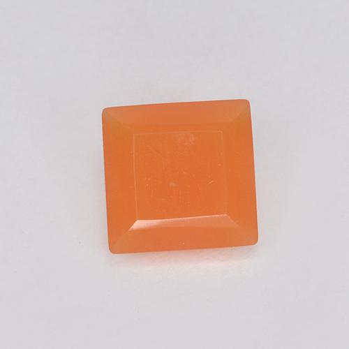 Naranja amarillento Cornalina Gema - 0.8ct Forma cuadrada (ID: 518209)