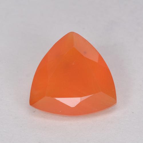 0.98 ct Orange Carnelian Gemstone, Carnelian Gem in Trillion Facet Shape for Sale.