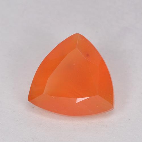 0.98 ct Orange Carnelian Stone, Natural Carnelian in Trillion Facet Shape for Sale