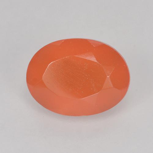 1.29 ct Orange Carnelian Stone, Natural Carnelian in Oval Facet Shape for Sale