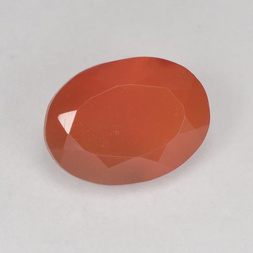 Fire Orange Карнеол Камень - 1.1ct Фасетный Овал (ID: 521090)