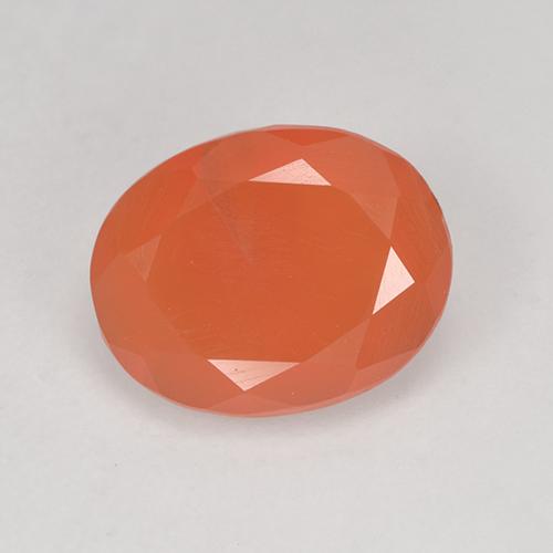 Medium Orange Karneol Edelstein - 1.9ct Oval facettiert (ID: 521094)