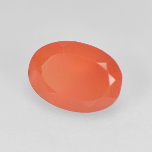 0.70 ct Orange Carnelian Stone, Natural Carnelian in Oval Facet Shape for Sale
