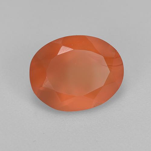 1.51 ct Orange Carnelian Stone, Natural Carnelian in Oval Facet Shape for Sale