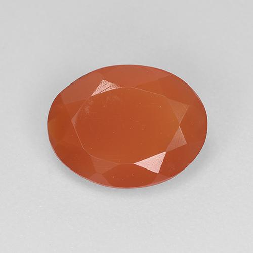 Orange rougeâtre Cornaline gemme - 1.1ct Ovale facette (ID: 521657)