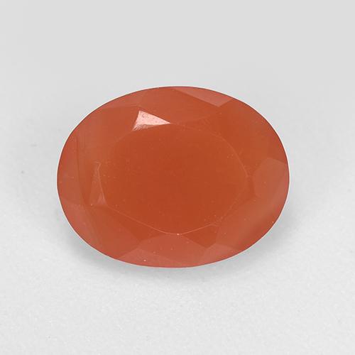 Medium Orange Corniola Gem - 1.6ct Ovale sfaccettato (ID: 521661)