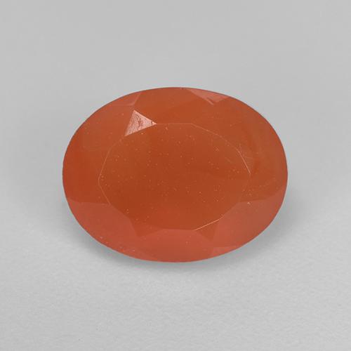 Medium Orange Karneol Edelstein - 1.7ct Oval facettiert (ID: 521662)
