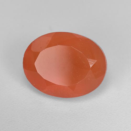1.69 ct Orange Carnelian Stone, Natural Carnelian in Oval Facet Shape for Sale