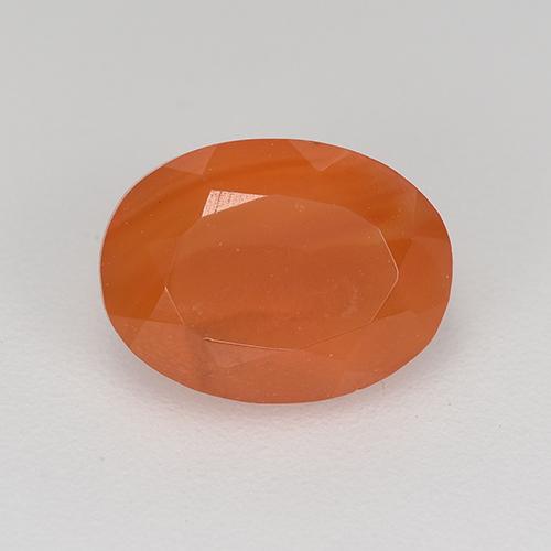 Naranja fuego Cornalina Gema - 1.1ct Forma ovalada (ID: 521671)