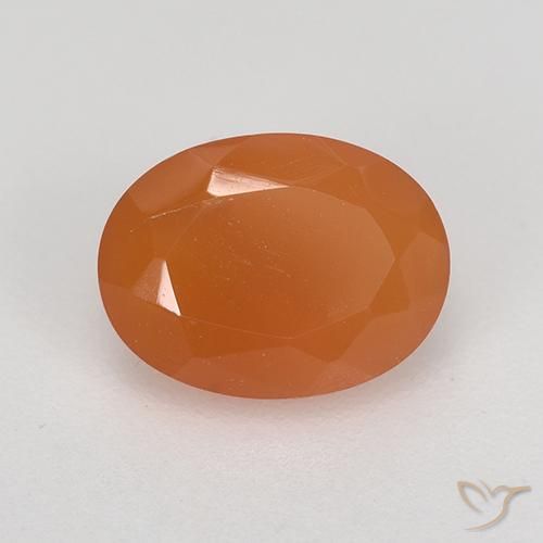 Cornaline Orange oval facet de l'Inde, 8,1 x 6,1mm, poids de 1,21 ct, pierre gemme naturelle Non traité de pureté Translucide, 1 pièce de cornaline, couleur Orange abricot chaud, dureté Mohs de 6.5 à 7 convient aux bijoux de tous les jours, pierre de sagesse, Photo A