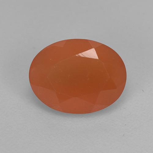 Medium Orange Carnelian Gem - 1.5ct Oval Facet (ID: 522508)