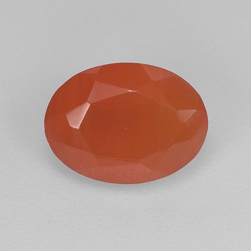 Fire Orange Corniola Gem - 1.1ct Ovale sfaccettato (ID: 522509)