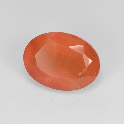 1.05 ct Orange Carnelian Stone, Natural Carnelian in Oval Facet Shape for Sale