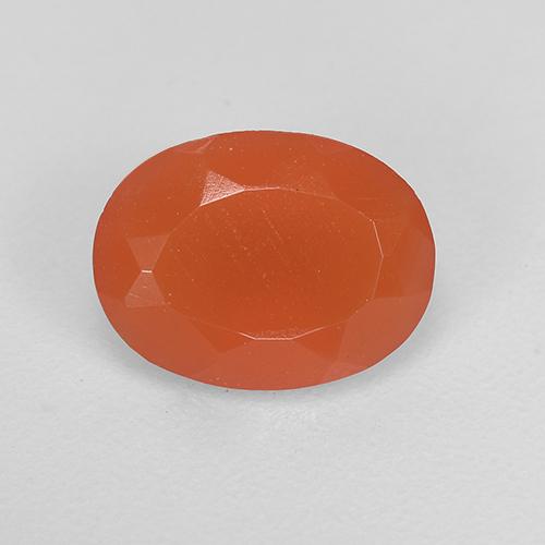 Corniola arancione taglio ovale da 0,9 ct dall'India, dimensione 7,9 x 6mm, pietra preziosa naturale non trattati , purezza Translucent, Corniola Ovale sfaccettato da 1 pz, durezza Mohs di 6,5 - 7 adatto per gioielli da indossare ogni giorno, Photo A