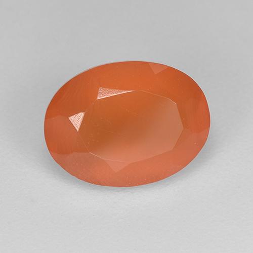1.14 ct Orange Carnelian Stone, Natural Carnelian in Oval Facet Shape for Sale