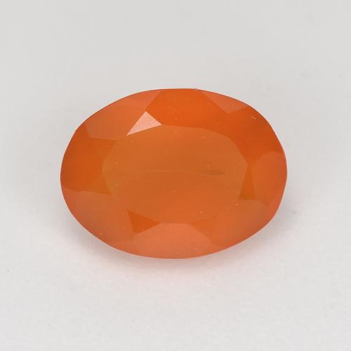 Fire Orange Карнеол Камень - 1ct Фасетный Овал (ID: 522861)