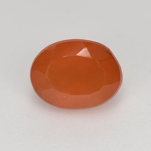 Cornaline Ovale en damier des États-Unis 1,07 ct, dimension 7,5 x 5,7mm, pureté Translucide, pierre gemme naturelle Non traité, 1 pièce de cornaline de couleur Orange rouge foncé, dureté Mohs de 6.5 à 7 convient aux bijoux de tous les jours, pierre de sagesse, Photo A