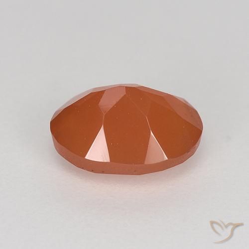 Carnelian Gemstone in 7.5 x 5.7 mm Size for Sale, Carnelian Stone in Intense Orange Color
