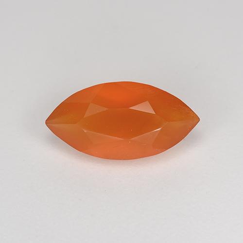Fire Orange Carnelian Gem - 0.9ct Marquise Facet (ID: 522863)