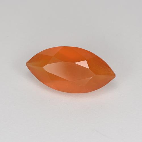 0.93 ct Orange Carnelian Stone, Natural Carnelian in Marquise Facet Shape for Sale