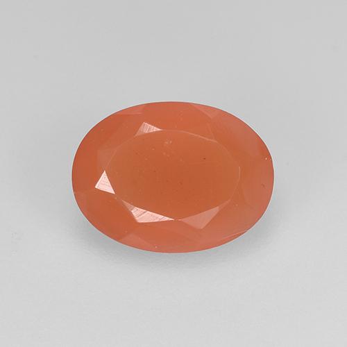 Orange rougeâtre Cornaline gemme - 1.1ct Ovale facette (ID: 523493)