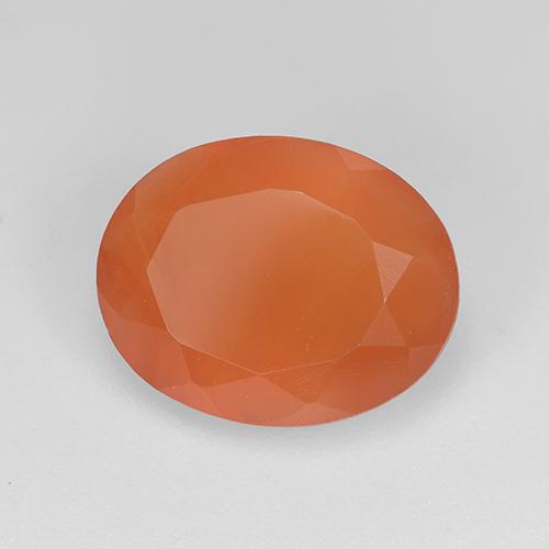 1.93 ct Orange Carnelian Stone, Natural Carnelian in Oval Facet Shape for Sale