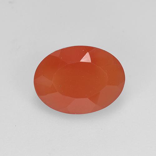 Rojo naranja claro Cornalina Gema - 1.2ct Forma ovalada (ID: 523496)