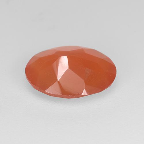 Carnelian Gemstone in 9 x 7 mm (calibrated) Size for Sale, Carnelian Stone in Medium Orange Color