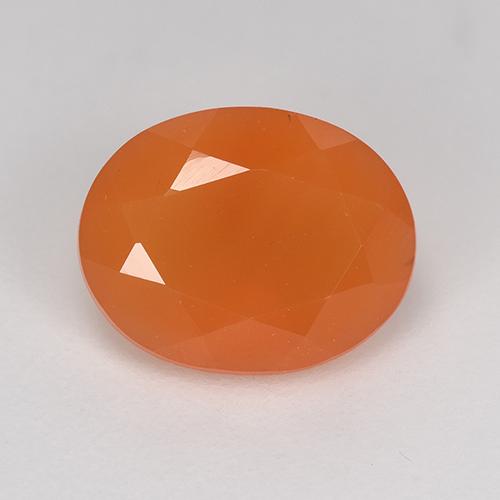 Medium Orange Карнеол Камень - 2.1ct Фасетный Овал (ID: 523879)