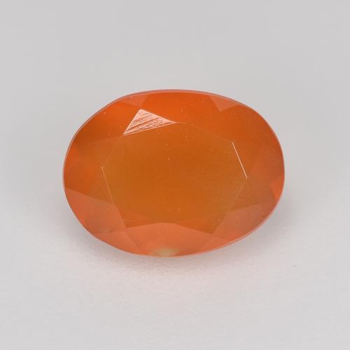 Intense Orange Карнеол Камень - 1ct Фасетный Овал (ID: 523886)