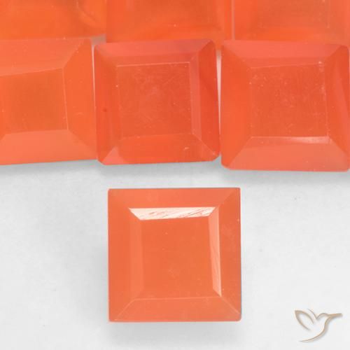 Royal Lot of Natural Carnelian 5x5 MM Square Cut Faceted Loose Gemstone Details about   SALE! 