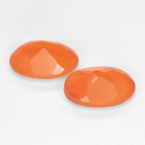 Carnelian Gemstones in 6.8 x 5 mm Size for Sale, Carnelian Stones in Medium Orange Color