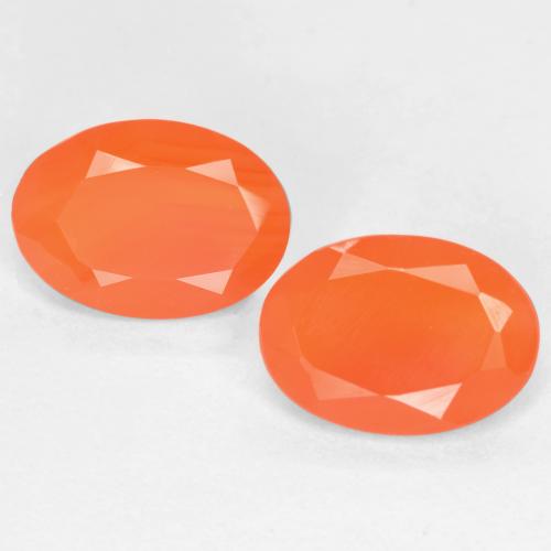 Medium Orange Carnelian Gem - 0.7ct Oval Facet (ID: 554082)