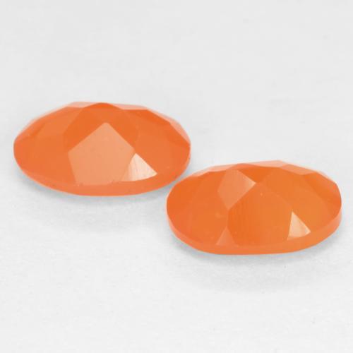 Carnelian Gemstones in 7 x 5 mm (calibrated) Size for Sale, Carnelian Stones in Intense Orange Color