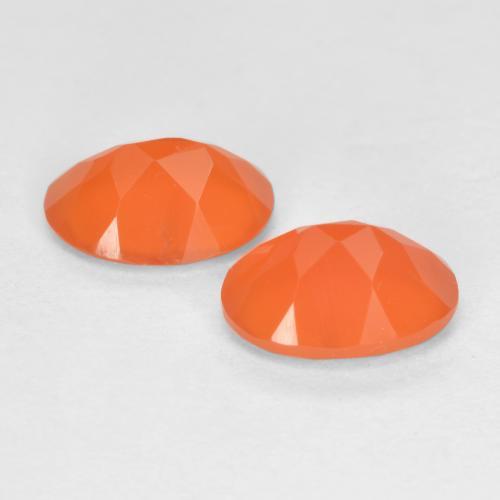 Carnelian Gemstones in 7.1 x 5.2 mm Size for Sale, Carnelian Stones in Fire Orange Color