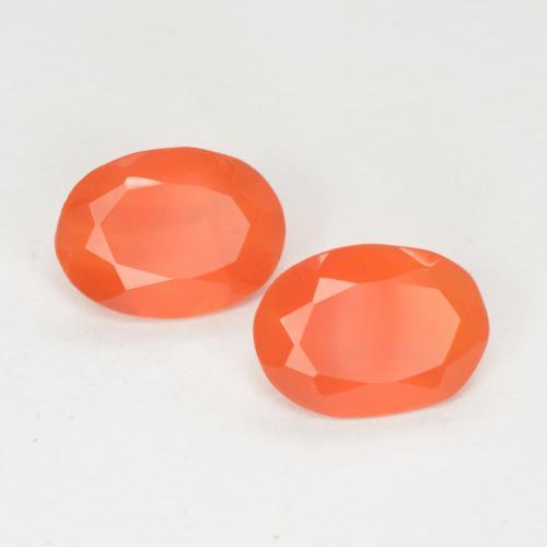 hellorange Karneol Edelstein - 0.5ct Oval facettiert (ID: 554927)